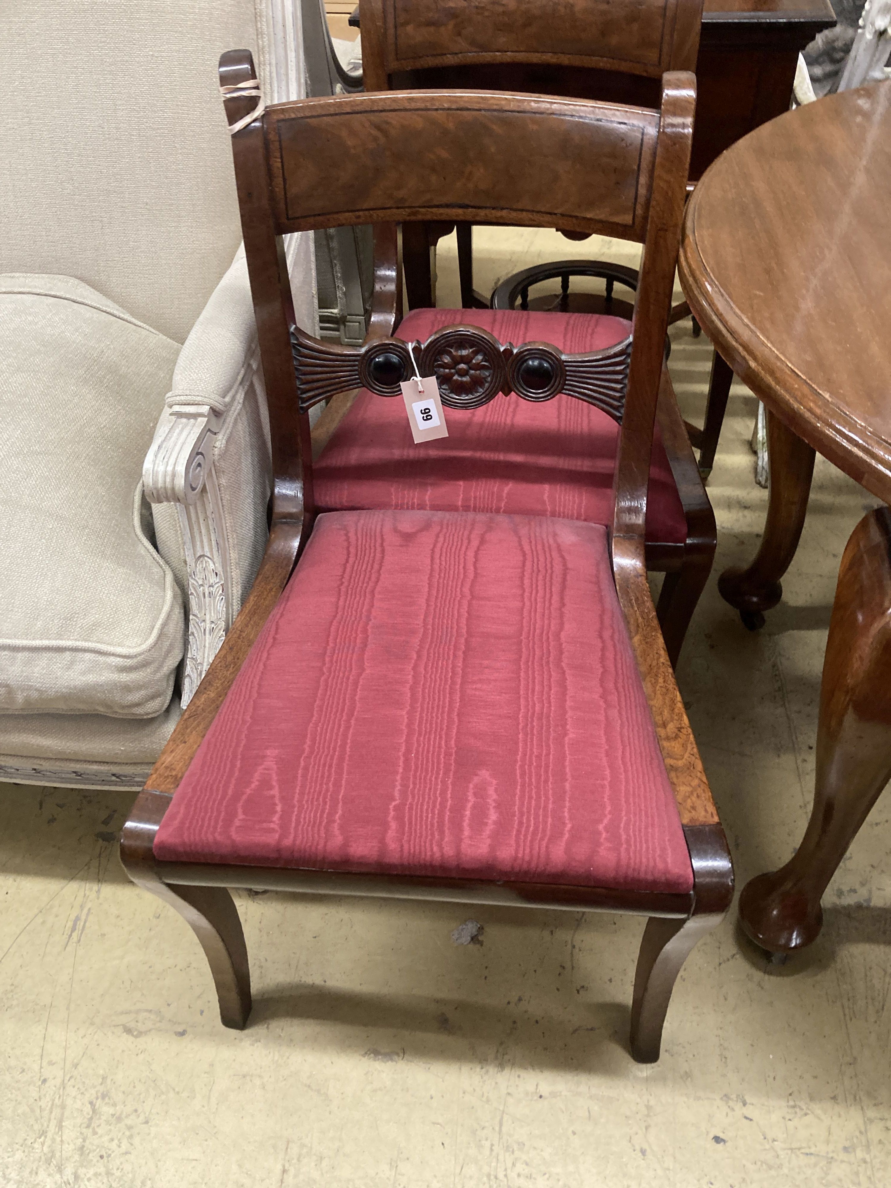 A set of six Regency mahogany dining chairs (a.f.)